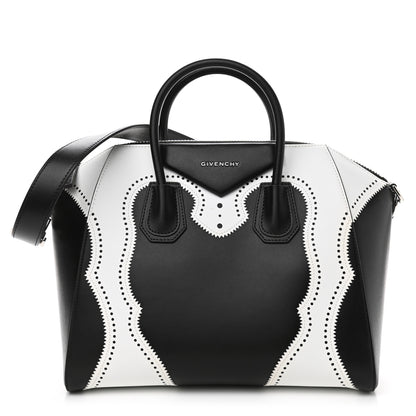 Givenchy Calfskin Brogue Medium Antigona Black White 1 of 11