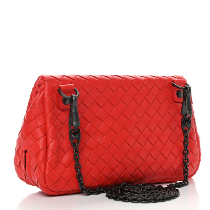Bottega Veneta Nappa Intrecciato Mini Chain Messenger Red 3 of 11