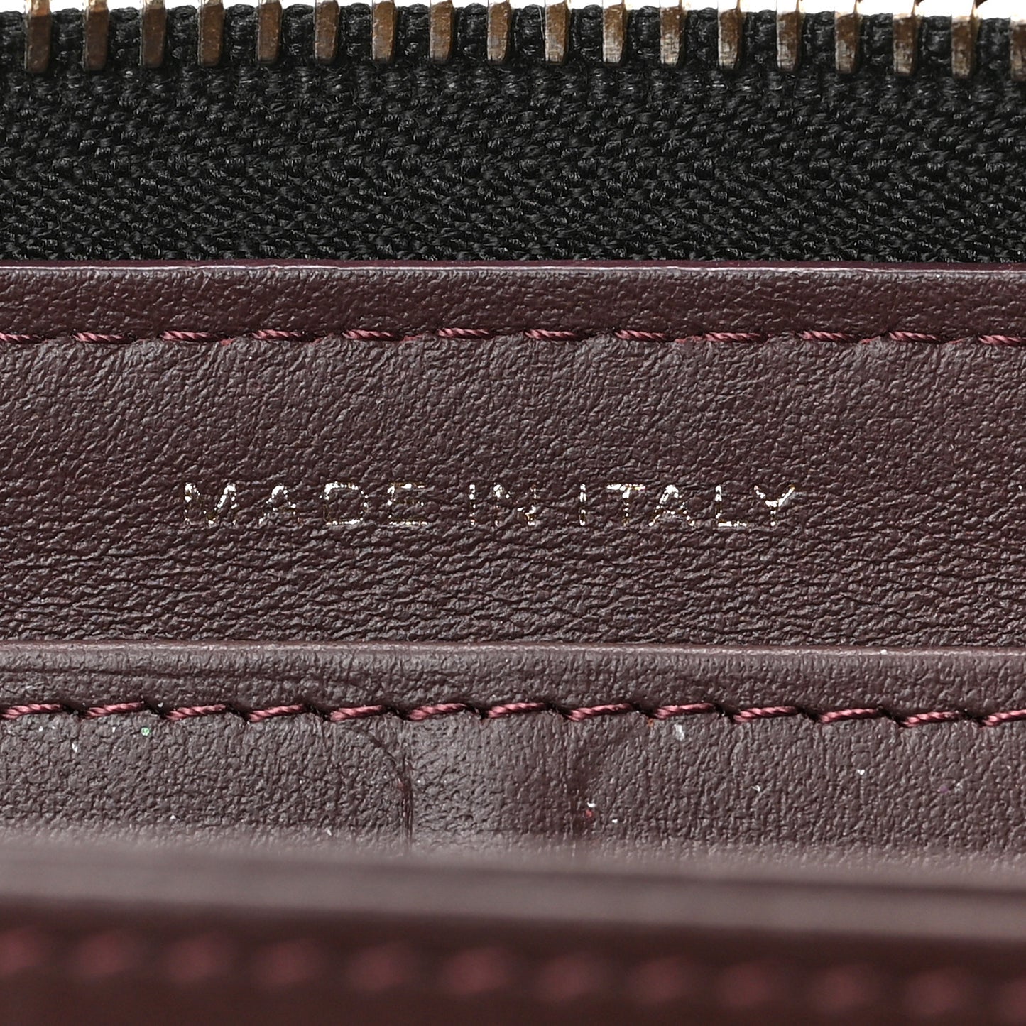 Grained Calfskin Neo Executive Zip Around Wallet Black