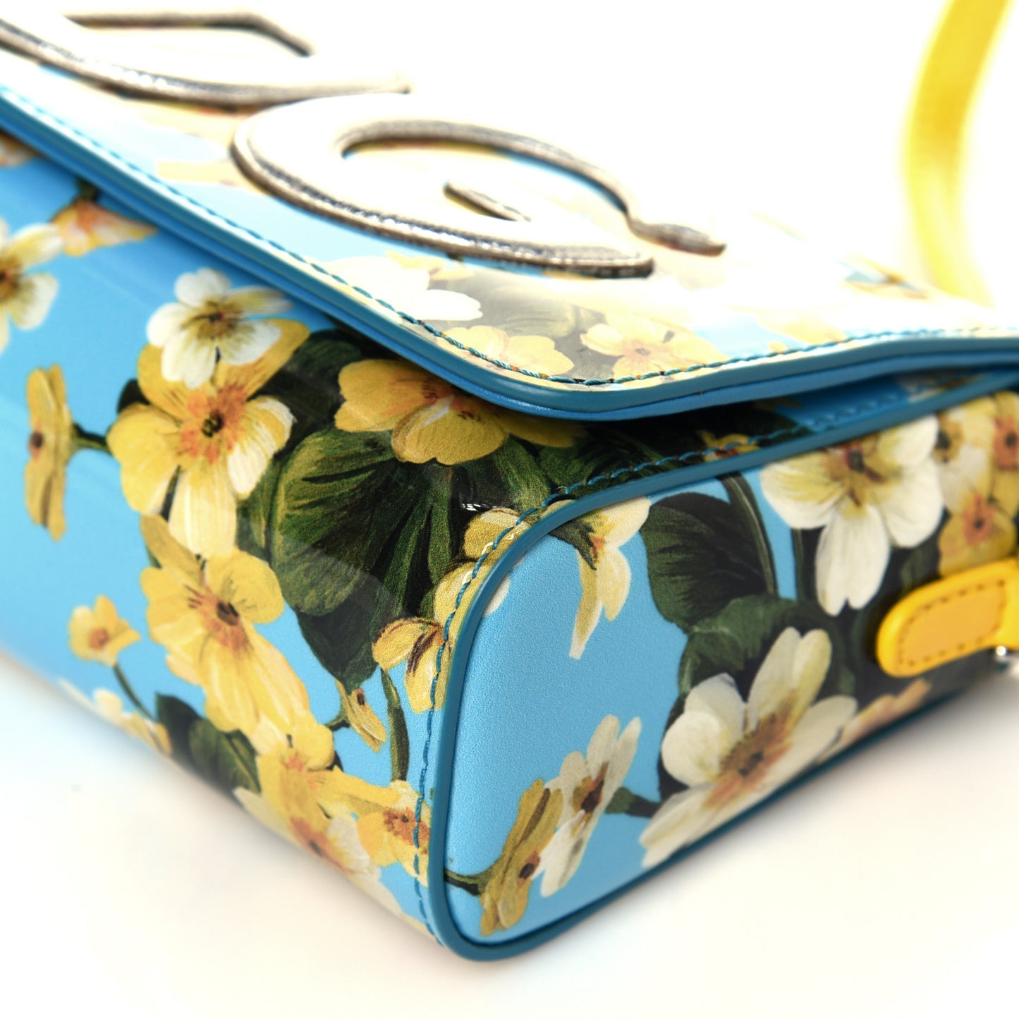 Patent Floral Print DG Girls Crossbody Blue