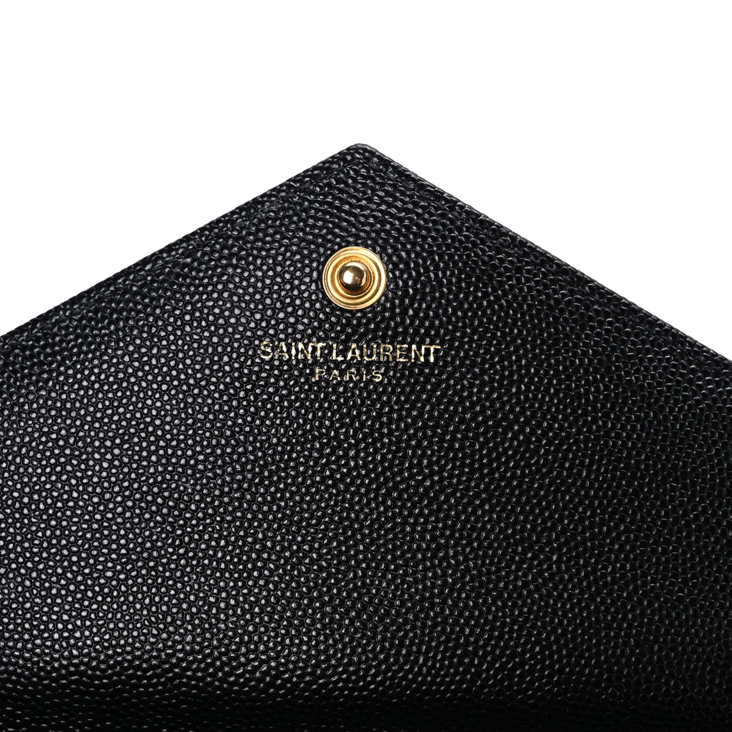 Grain De Poudre Matelasse Chevron Monogram Chain Wallet Black