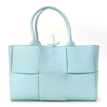 Bottega Veneta Grained Calfskin Maxi Intrecciato Small Arco Tote Pale Blue 1 of 10