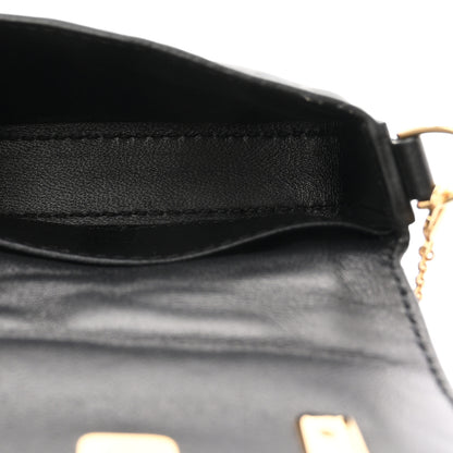 Fendi Nappa Matisse FF Embossed Nano Maxi Buckle Baguette Charm Black 5 of 10