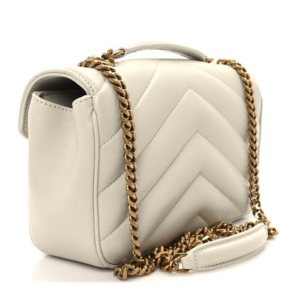 Saint Laurent Lambskin Chevron Quilted Small Loulou White 3 of 13