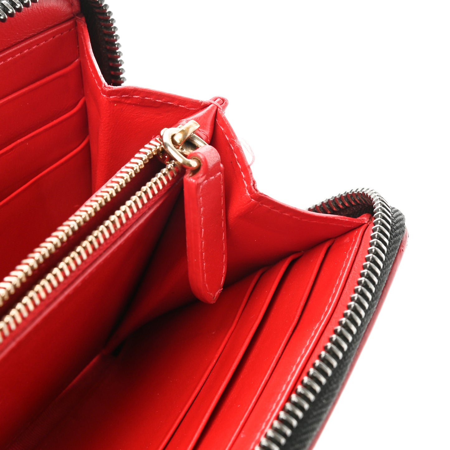 Calfskin Panettone Zip Around Wallet Black
