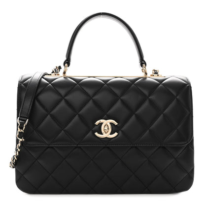 Chanel Lambskin Quilted Medium Trendy CC Flap Dual Handle Bag Black 1 of 10