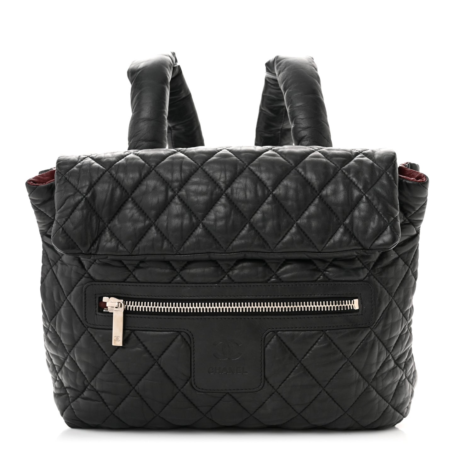 Lambskin Quilted Coco Cocoon Backpack Black