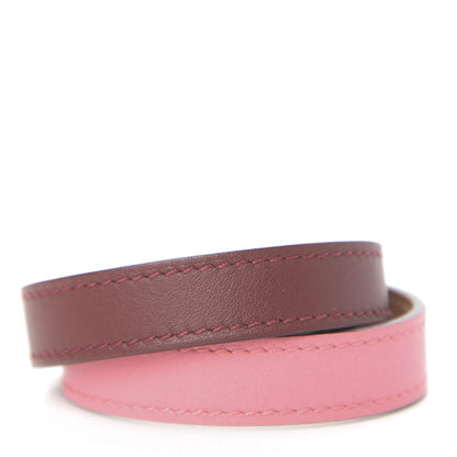 Hermes Swift Kelly Double Tour Bracelet T2 Rouge H Rose D'ete 3 of 9