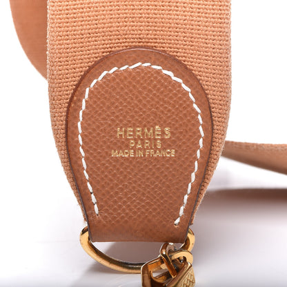 Hermes Toile Courchevel Shoulder Strap Gold 3 of 4