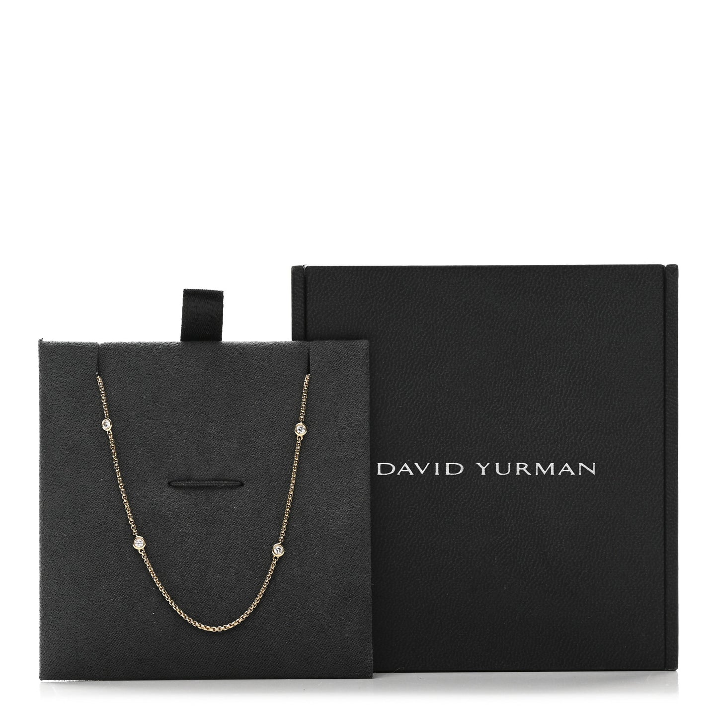 18K Yellow Gold Diamond Station Necklace
