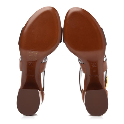 Louis Vuitton Calfskin Monogram Horizon Sandal 39 Cognac Brown 9 of 38