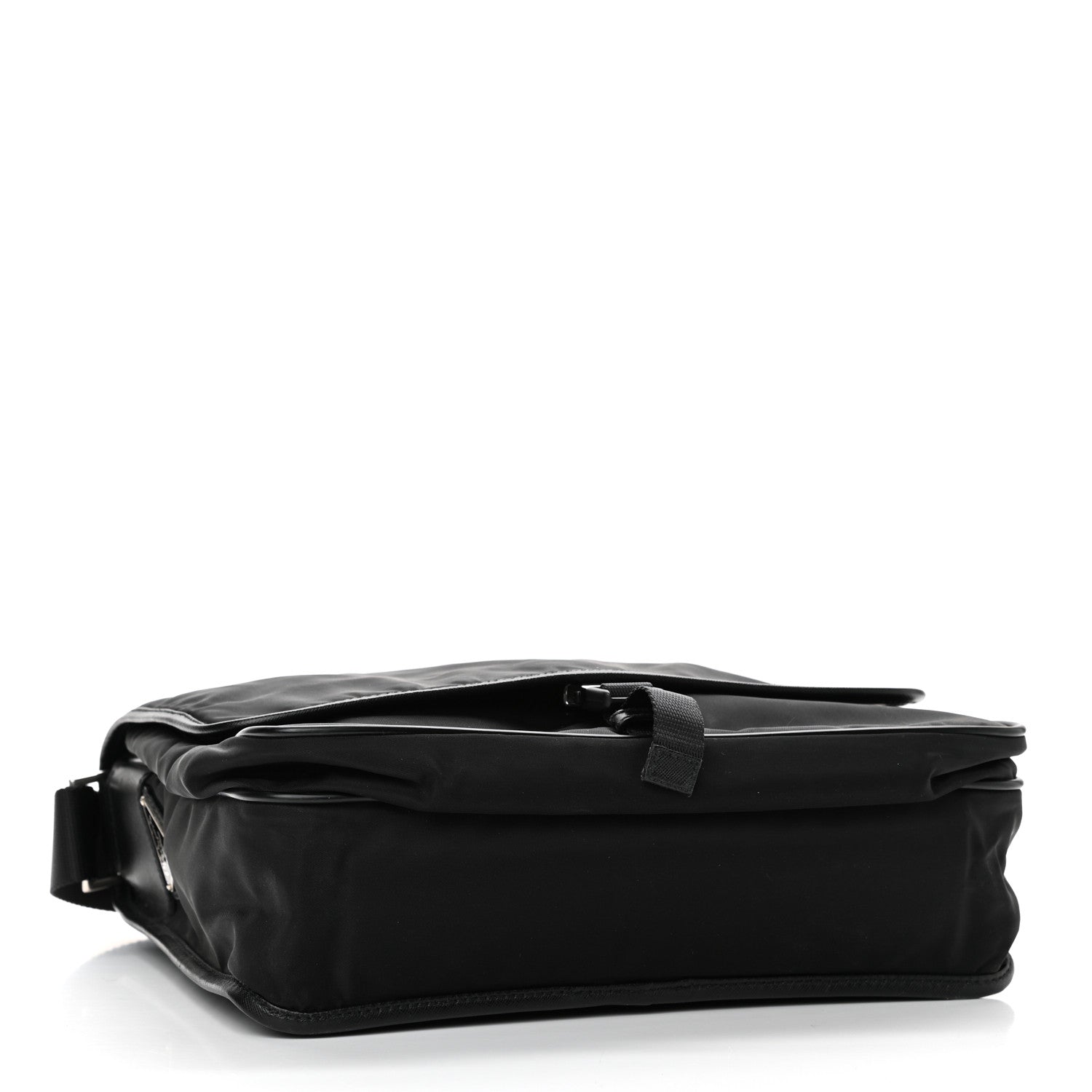 Prada Tessuto Nylon Saffiano Logo Messenger Bag Black 4 of 9