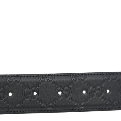 Gucci Guccissima Signature Interlocking G 40mm Belt 115 46 Black 4 of 5