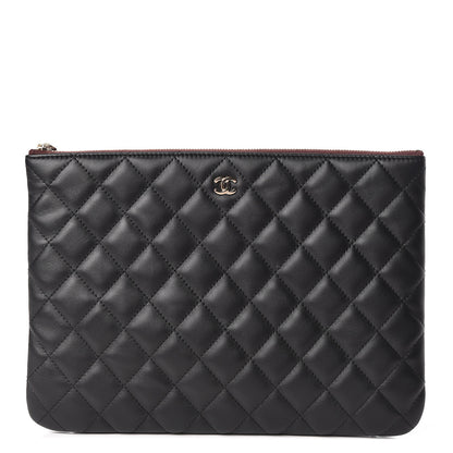 Chanel Lambskin Quilted Medium Cosmetic Case Black 1 of 11