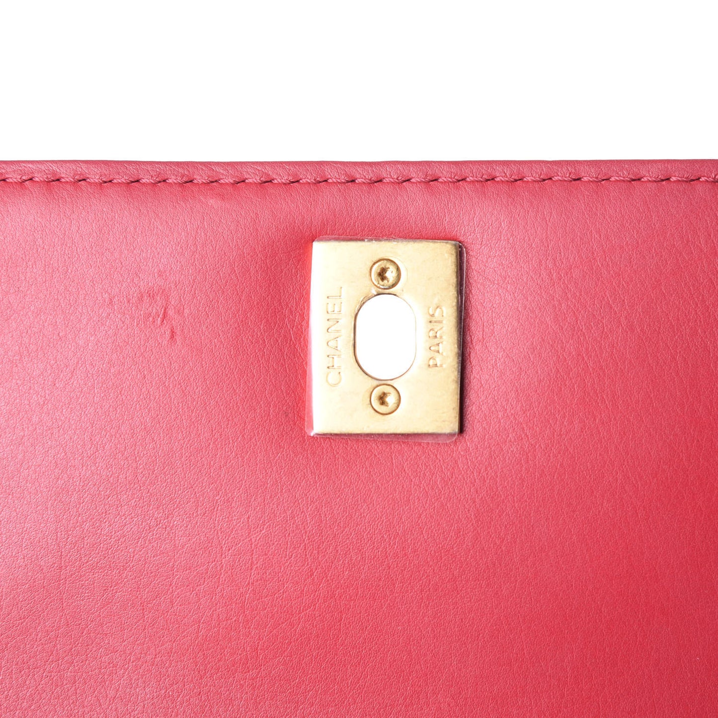 Lambskin Quilted CC Flap Red