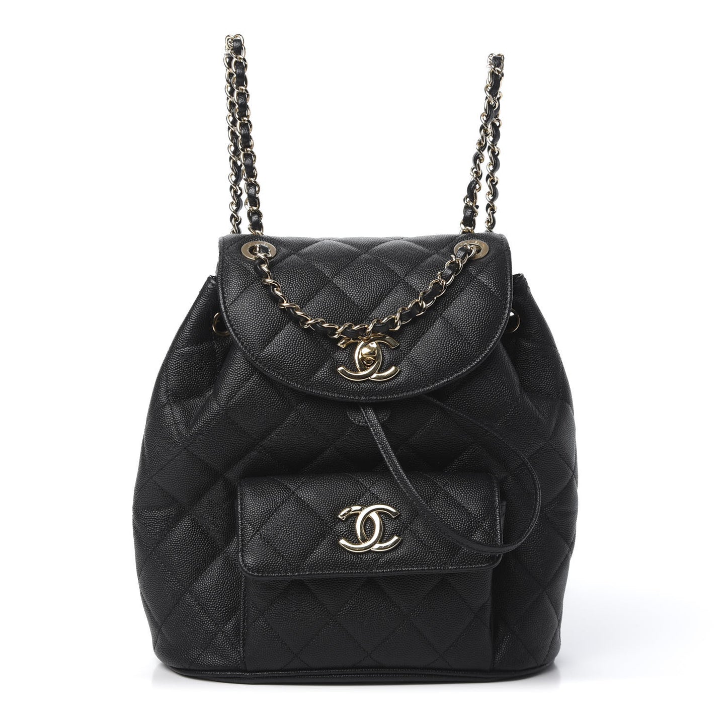 Caviar Quilted Backpack Bag Black
