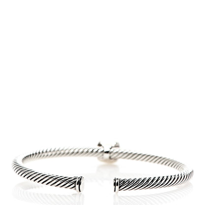 David Yurman Sterling Silver 18K Yellow Gold Citrine 4mm Noblesse Cable Bracelet 2 of 3
