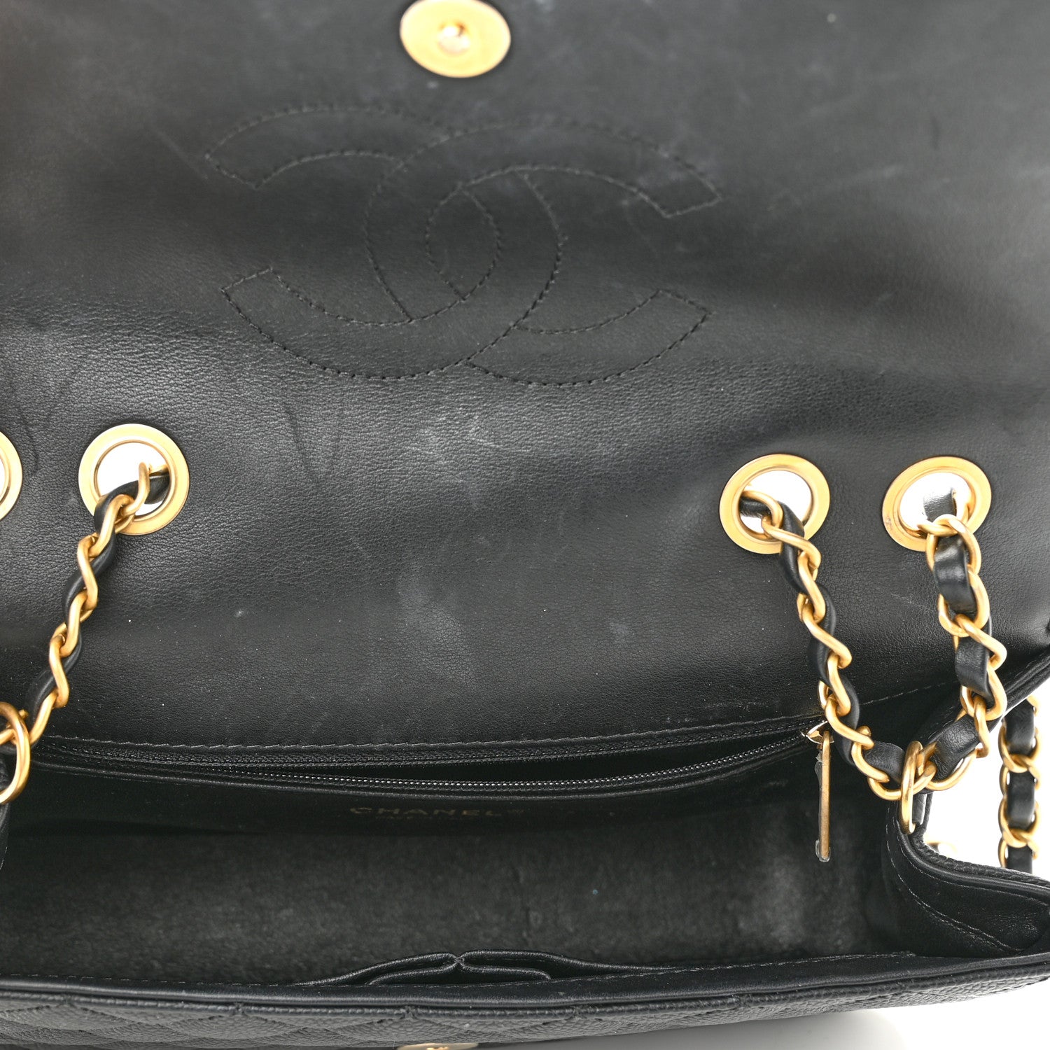 Chanel Caviar Quilted Medium CC Filigree Flap Black 5 of 12