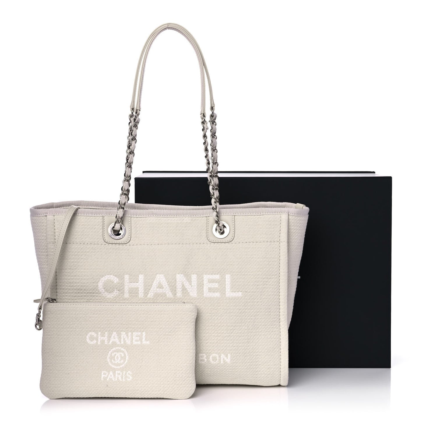 Mixed Fibers Small Deauville Tote White