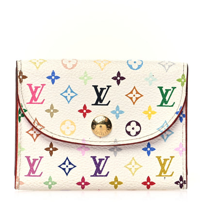 Louis Vuitton Monogram Multicolor Business Card Holder White Litchi 1 of 8