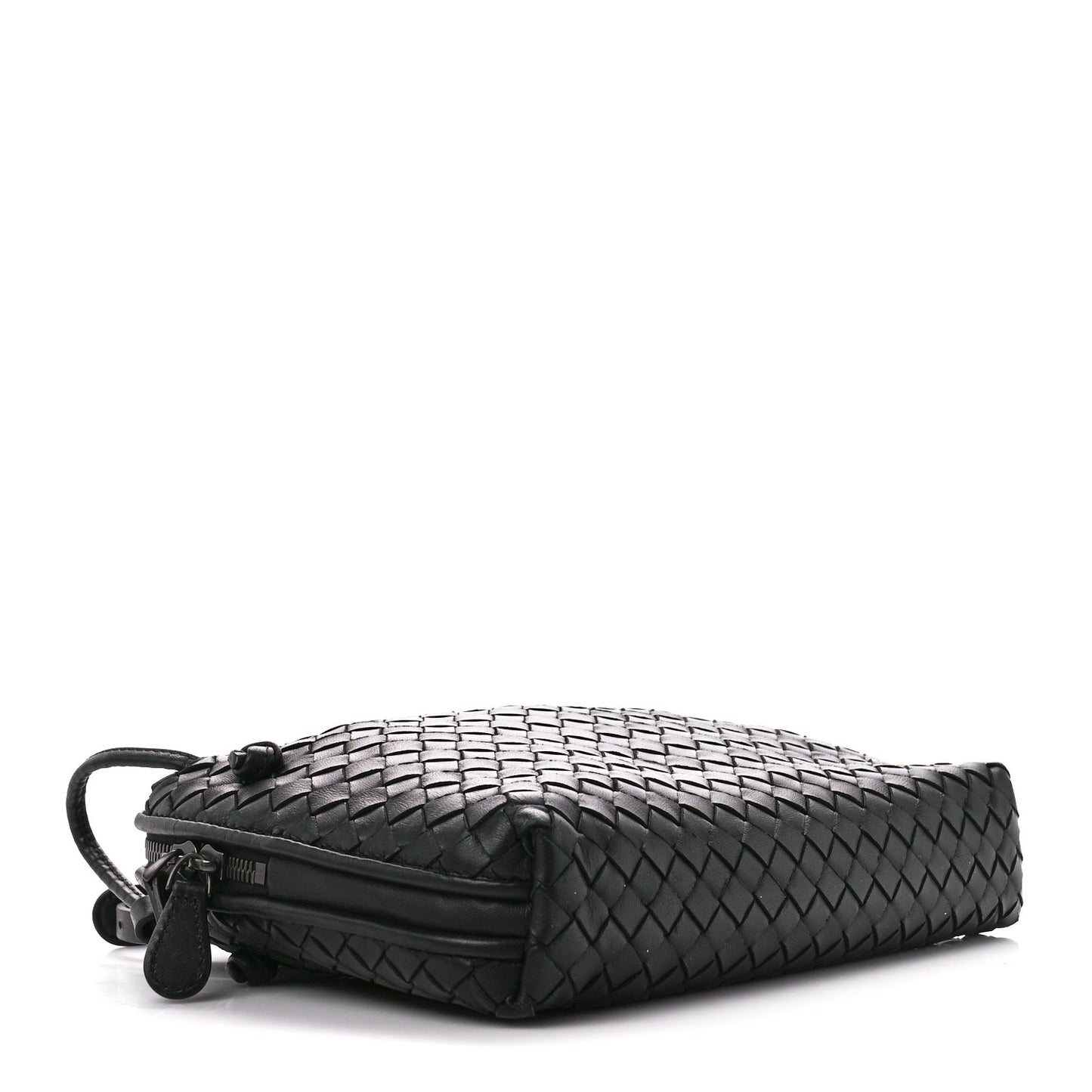 Nappa Intrecciato Nodini Crossbody Messenger Black