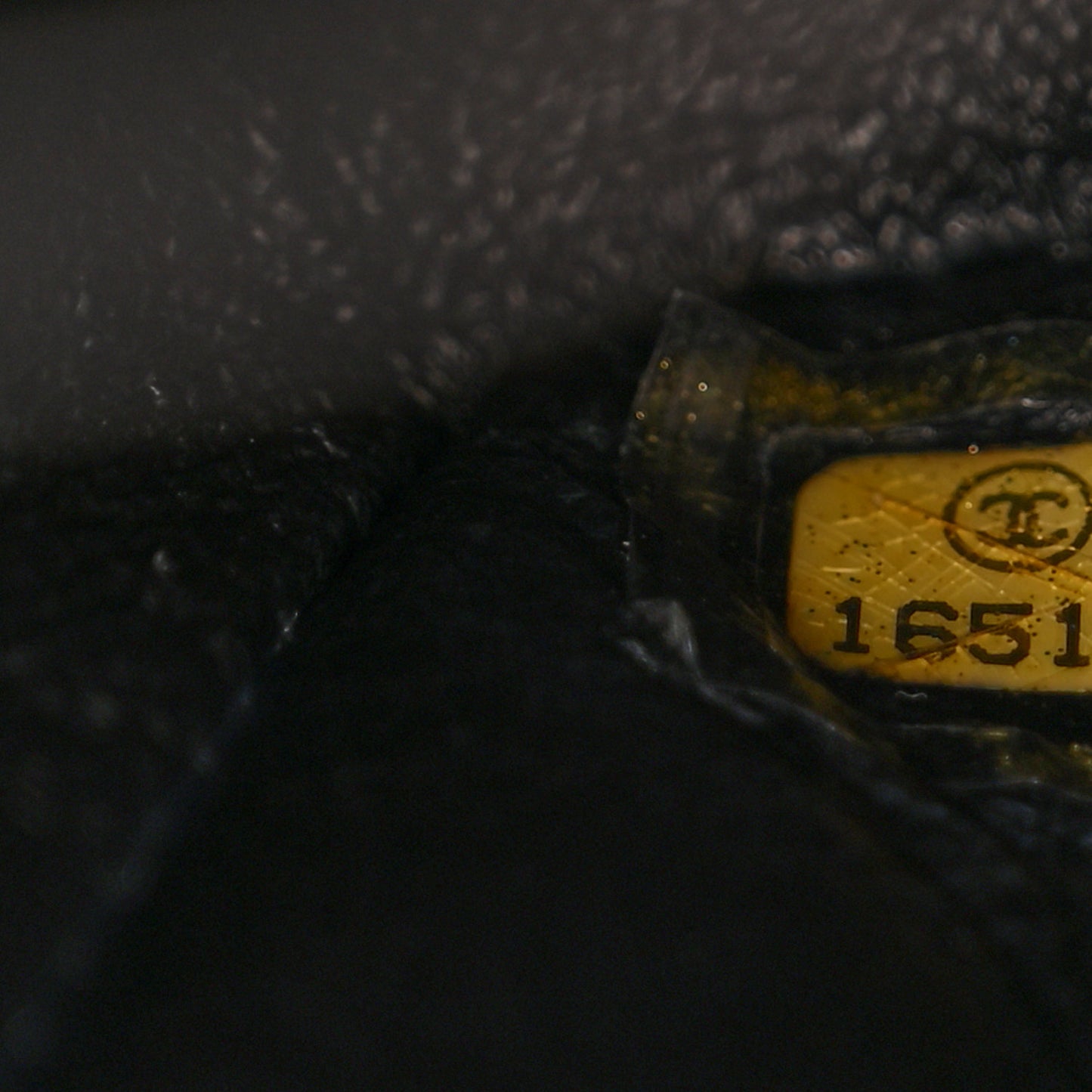 Patent Quilted Medium Double Flap Black