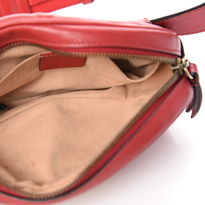 Gucci Calfskin Matelasse GG Marmont Belt Bag 85 34 Hibiscus Red 5 of 12