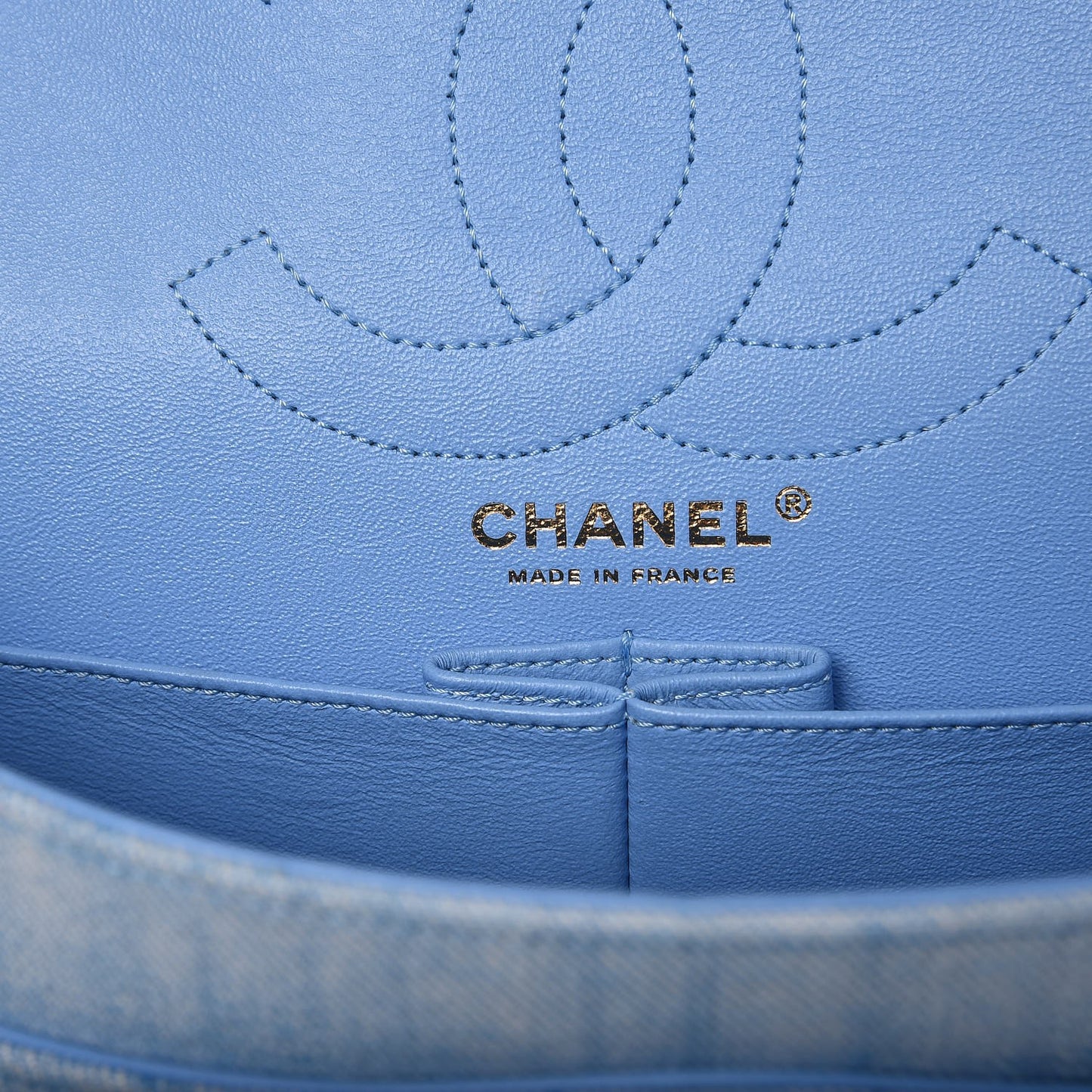 Denim Chevron Quilted 2.55 Reissue 226 Flap Light Blue