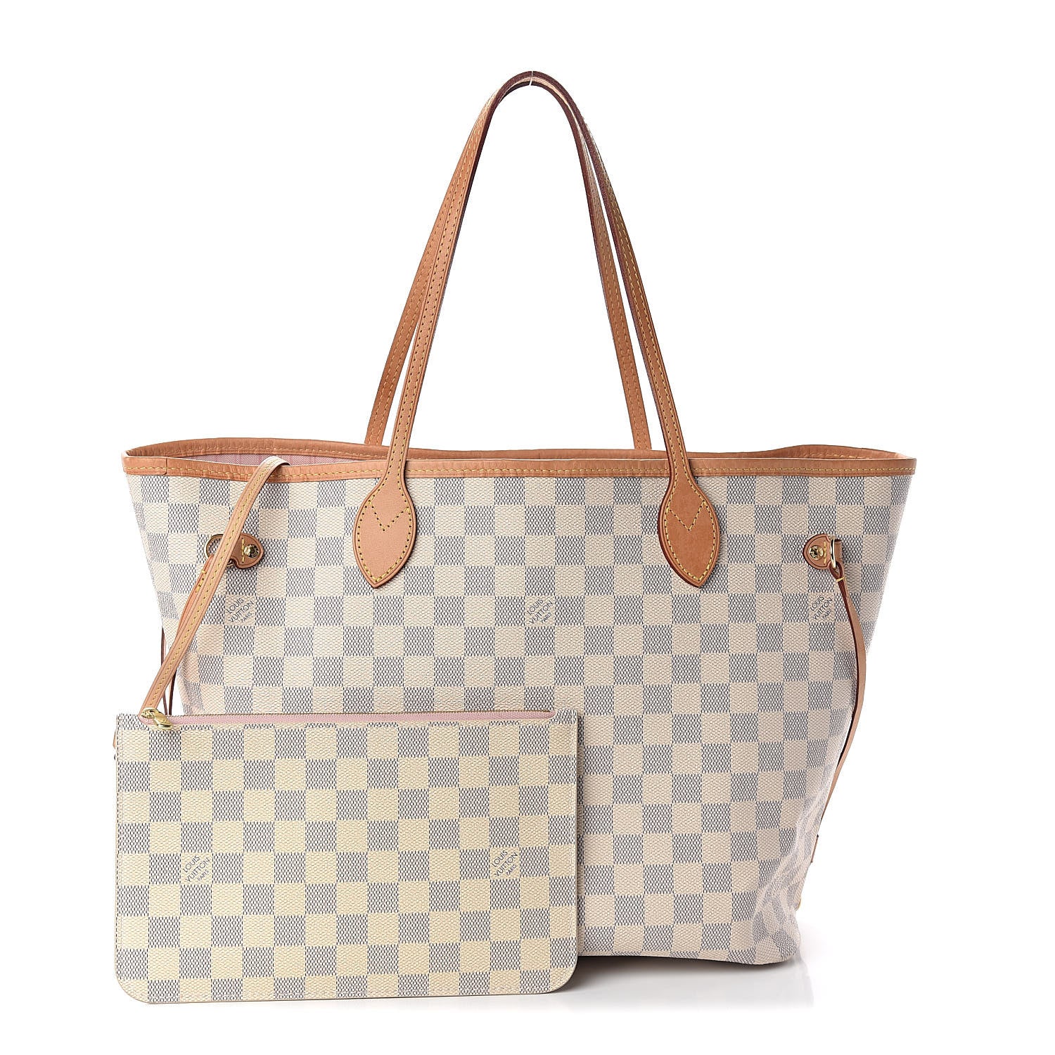 Louis Vuitton Damier Azur Neo Neverfull MM Rose Ballerine 1 of 12