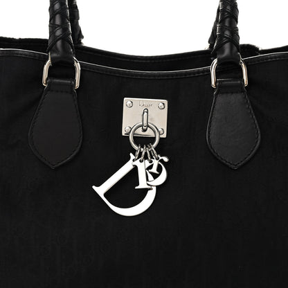 Christian Dior Nylon Monogram Medium Lovely Tote Black 7 of 10