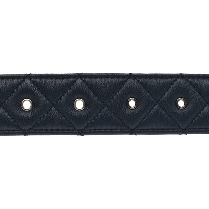 Chanel Lambskin Quilted CC Belt 90 36 Blue 6 of 7