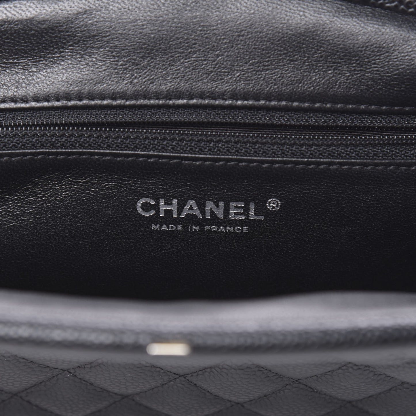 Caviar Quilted Timeless Clutch Black