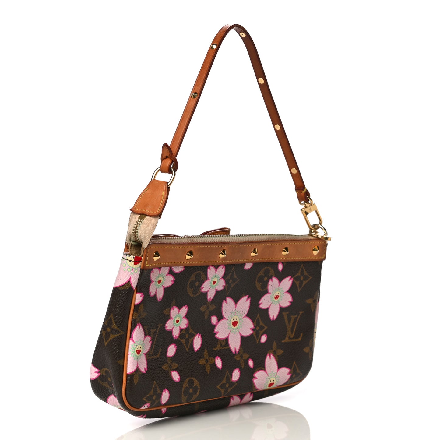 Monogram Cherry Blossom Pochette Accessories Brown