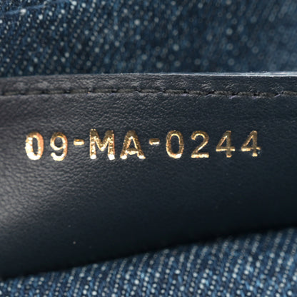 Christian Dior Denim Oblique Jacquard Saddle Bag With Strap Blue 7 of 10