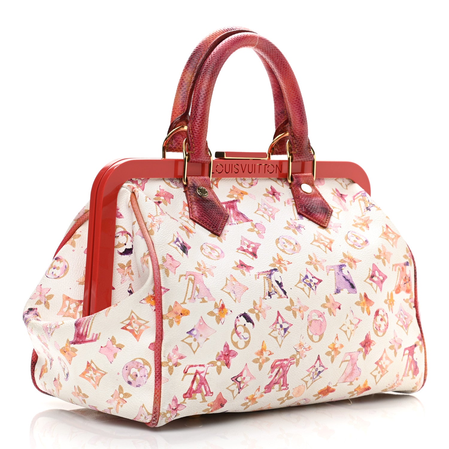 Louis Vuitton Watercolor Aquarelle Frame Speedy White 3 of 12