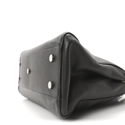 Saint Laurent Grained Calfskin Medium Cabas Rive Gauche Coal 10 of 10