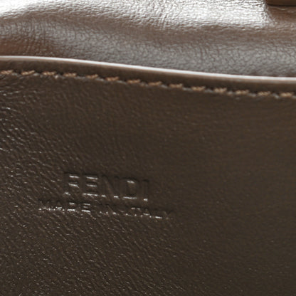 Fendi Vitello Soft F is Fendi Bi-Color FF 1974 Embossed Geometric Flap Wallet on Chain Maya Black 7 of 11