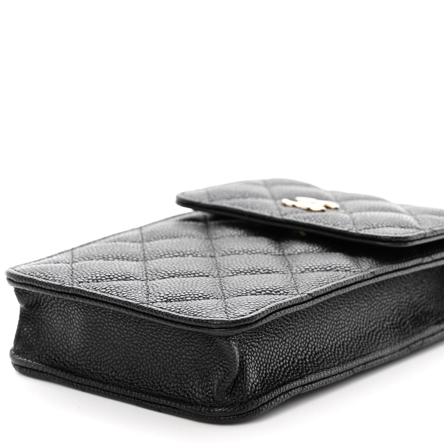 Chanel Caviar Quilted Bow Phone Holder Black 10 of 10