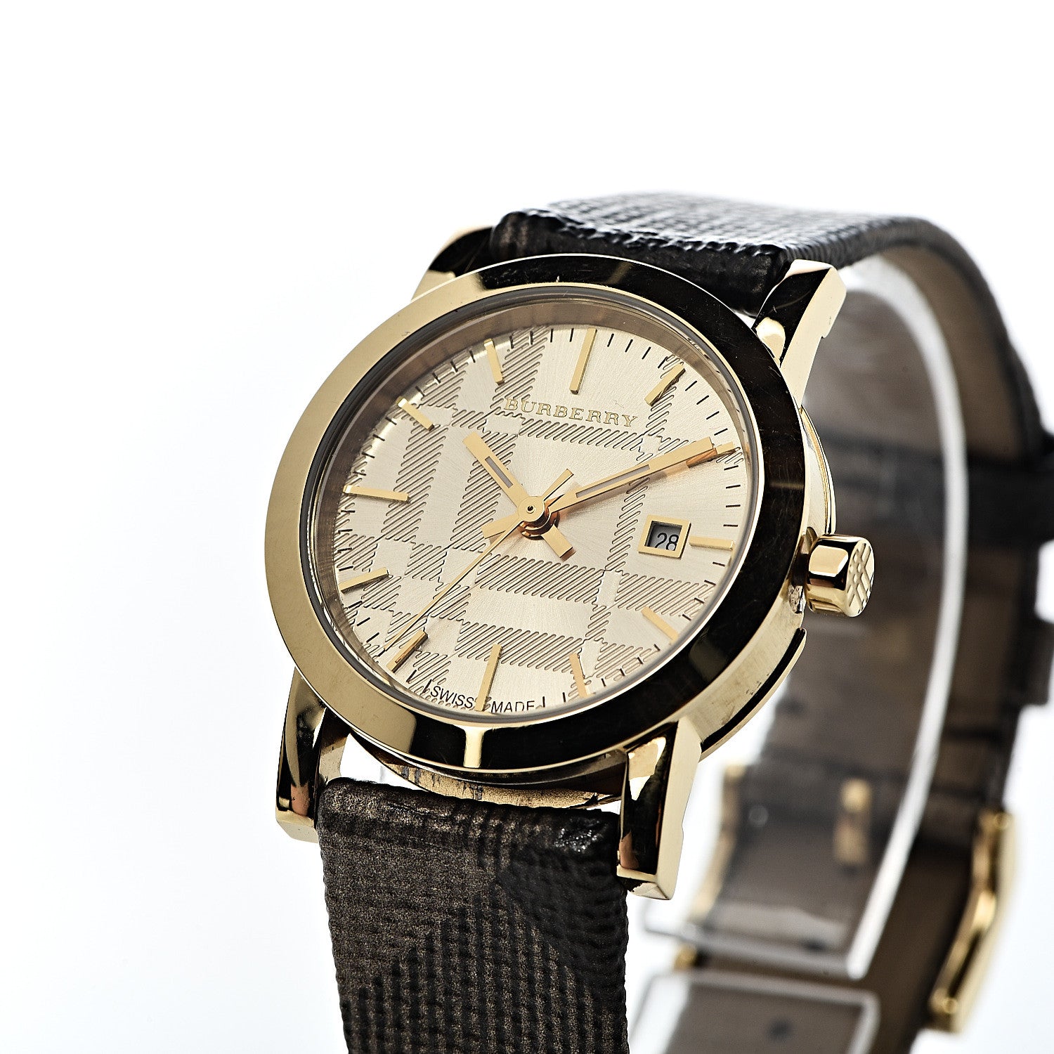 Burberry Stainless Steel Calfskin 28mm The City Quartz Watch Gold BU1875 8 of 11