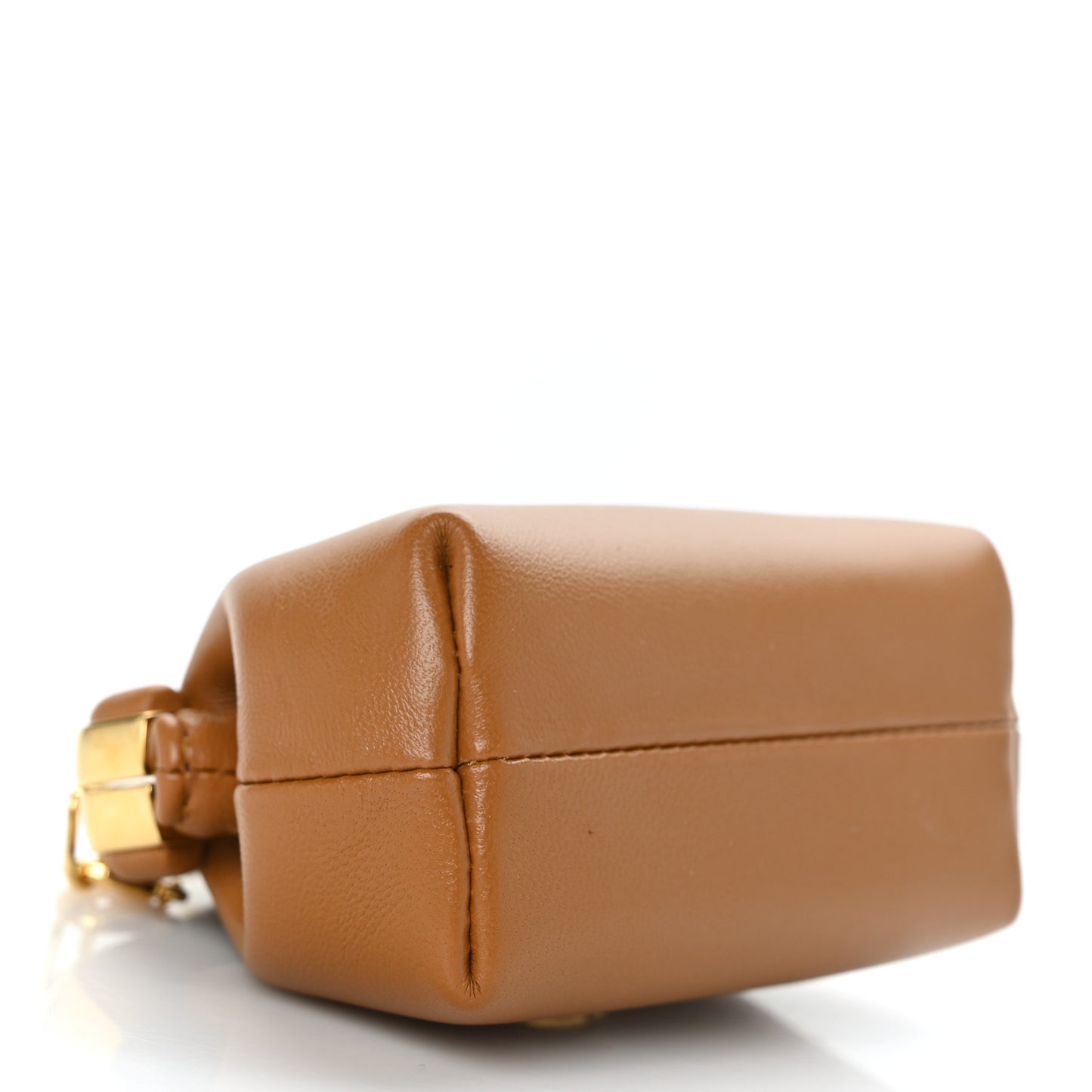 Shiny Nappa Nano Fendi First Bag Charm Caramello