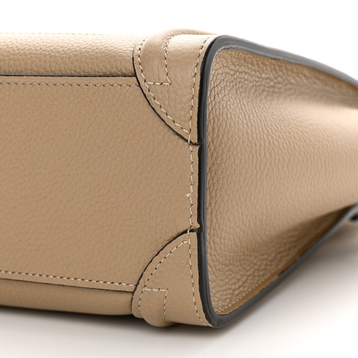 Drummed Calfskin Nano Luggage Dune