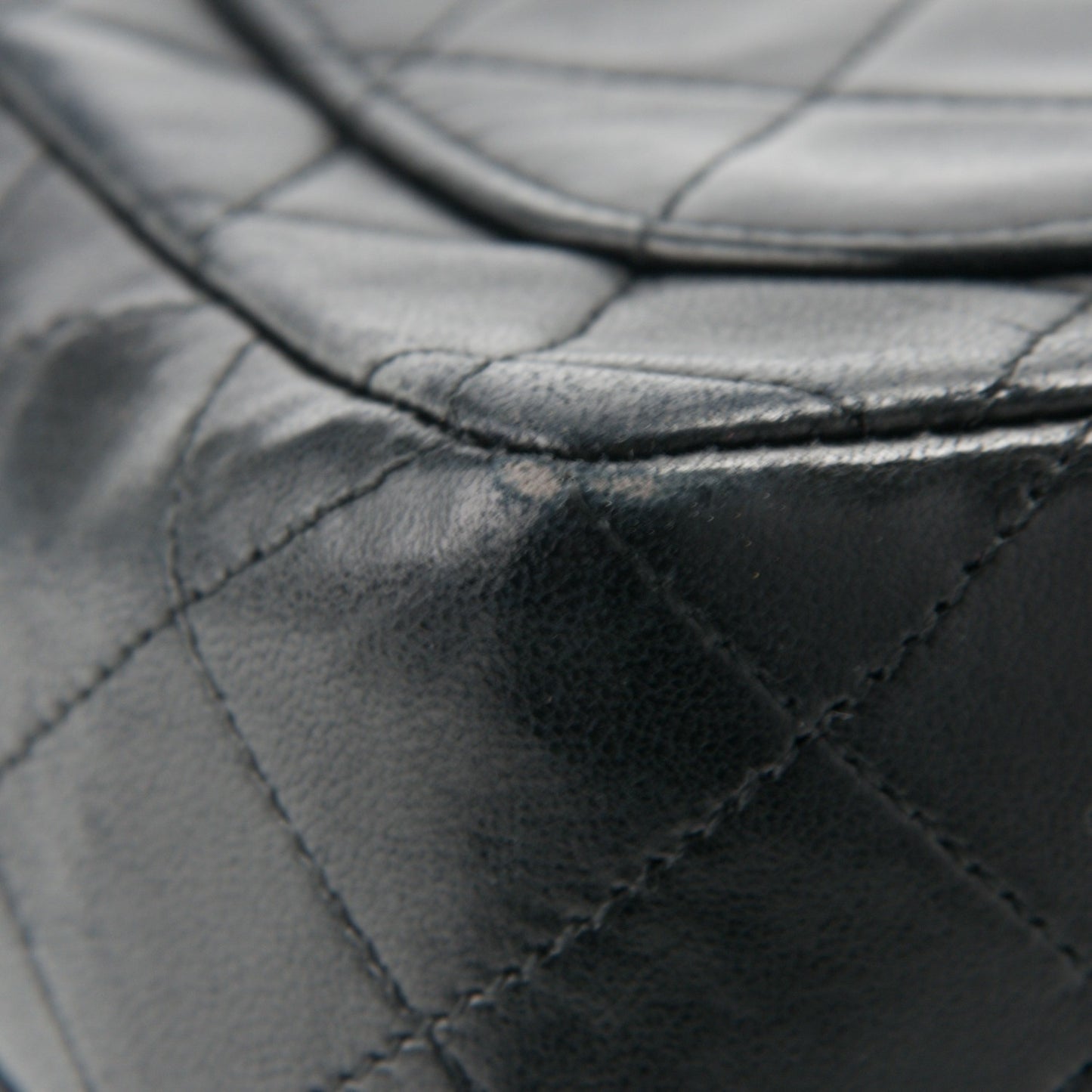 Lambskin Quilted Mini Square Flap Black