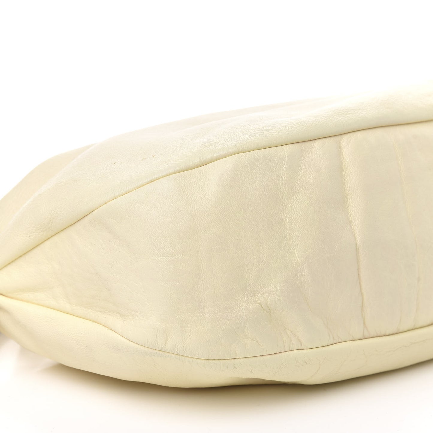 Grained Calfskin Tassel Hobo Cream