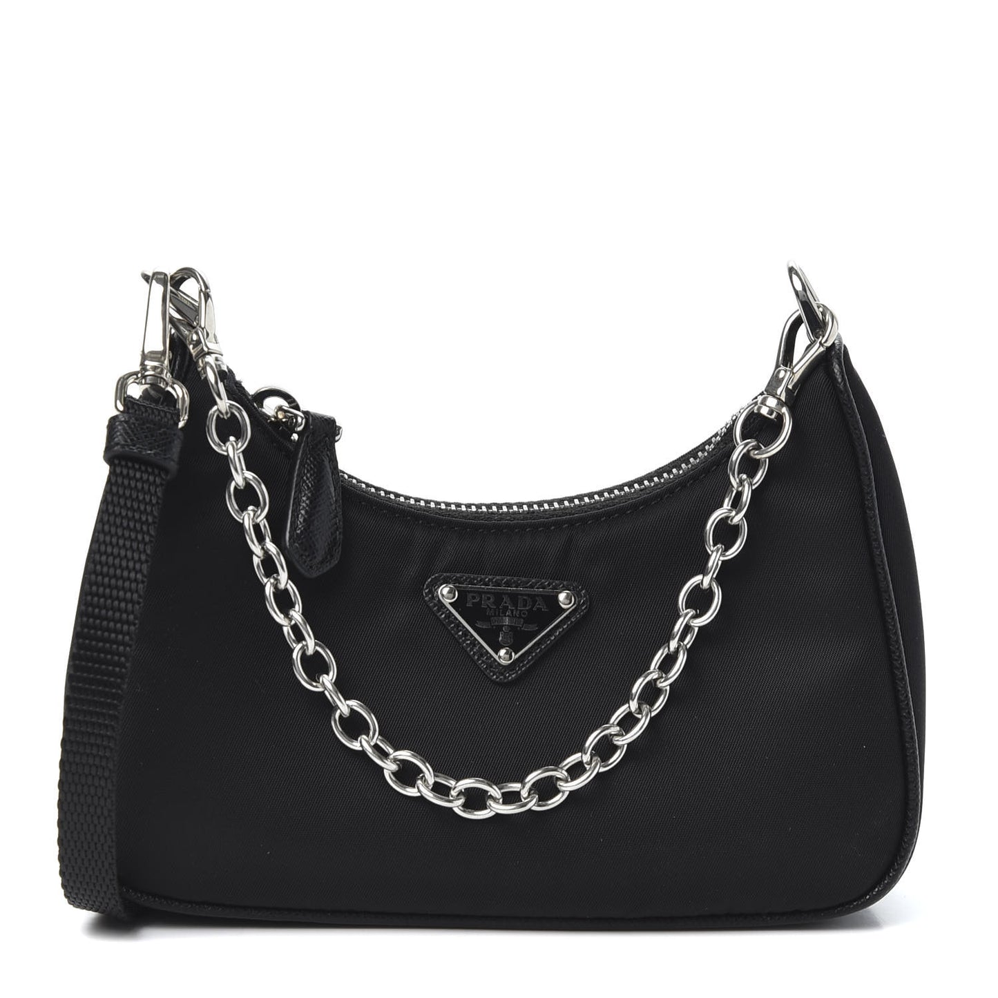 Tessuto Nylon Mini Re-Edition 2000 Shoulder Bag Black