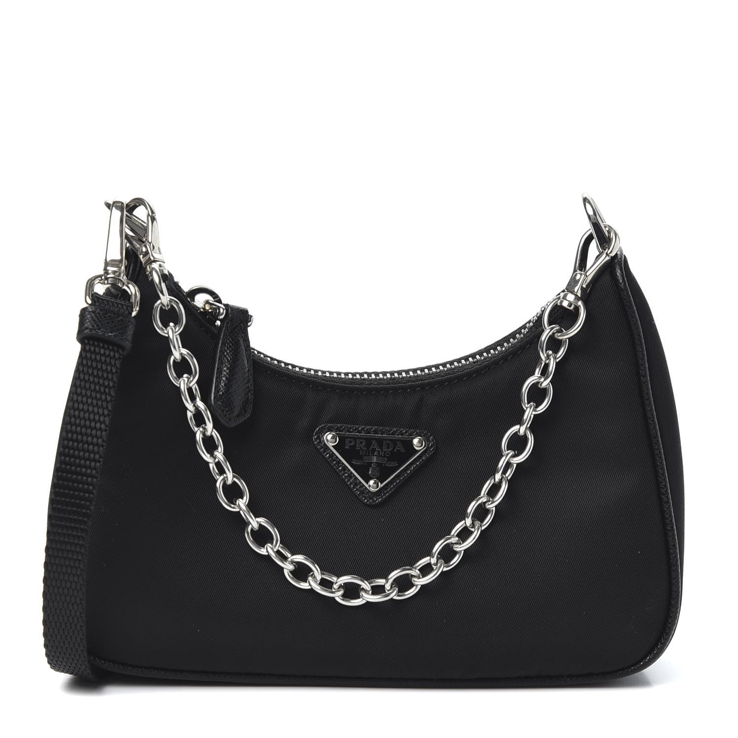 Prada Tessuto Nylon Mini Re-Edition 2000 Shoulder Bag Black 1 of 8