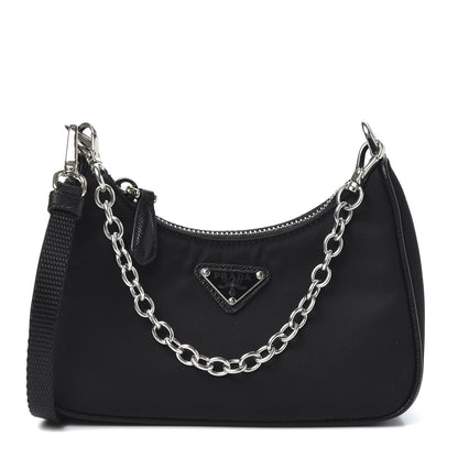 Prada Tessuto Nylon Mini Re-Edition 2000 Shoulder Bag Black 1 of 8