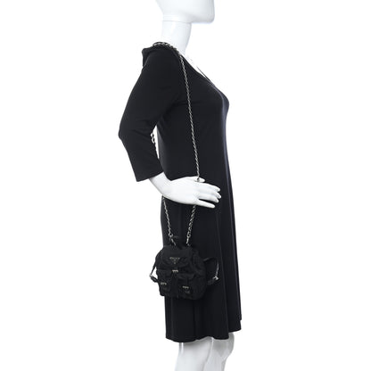 Prada Nylon Vela Mini Crossbody Backpack Black 2 of 11