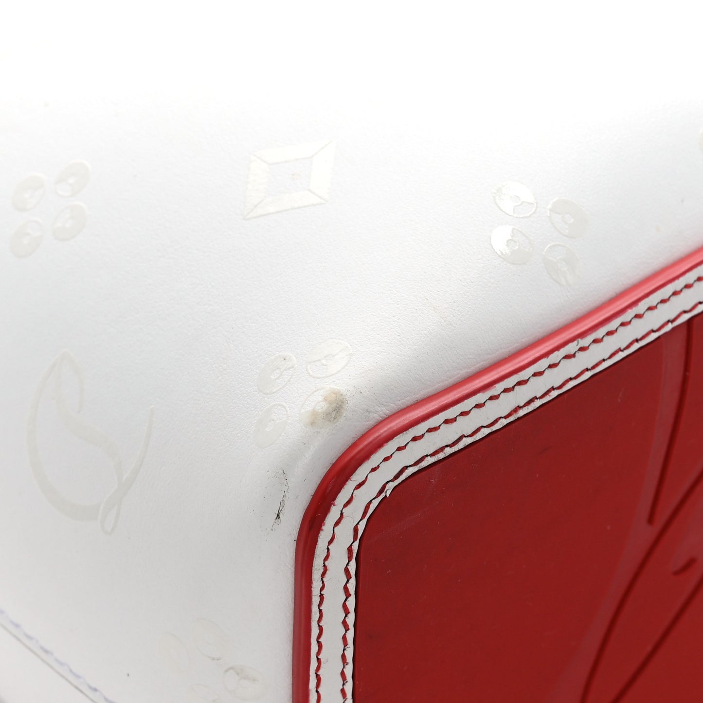 Calfskin Spikes Small East West Cabata Tote Snow