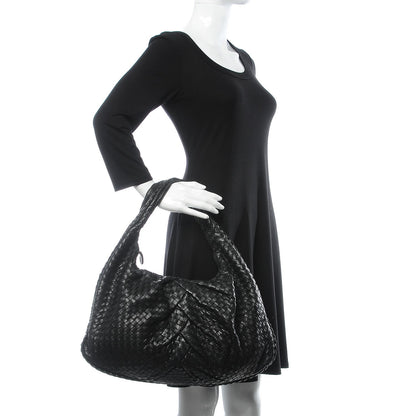 Bottega Veneta Nappa Intrecciato Pleated Large Veneta Hobo Black 2 of 14