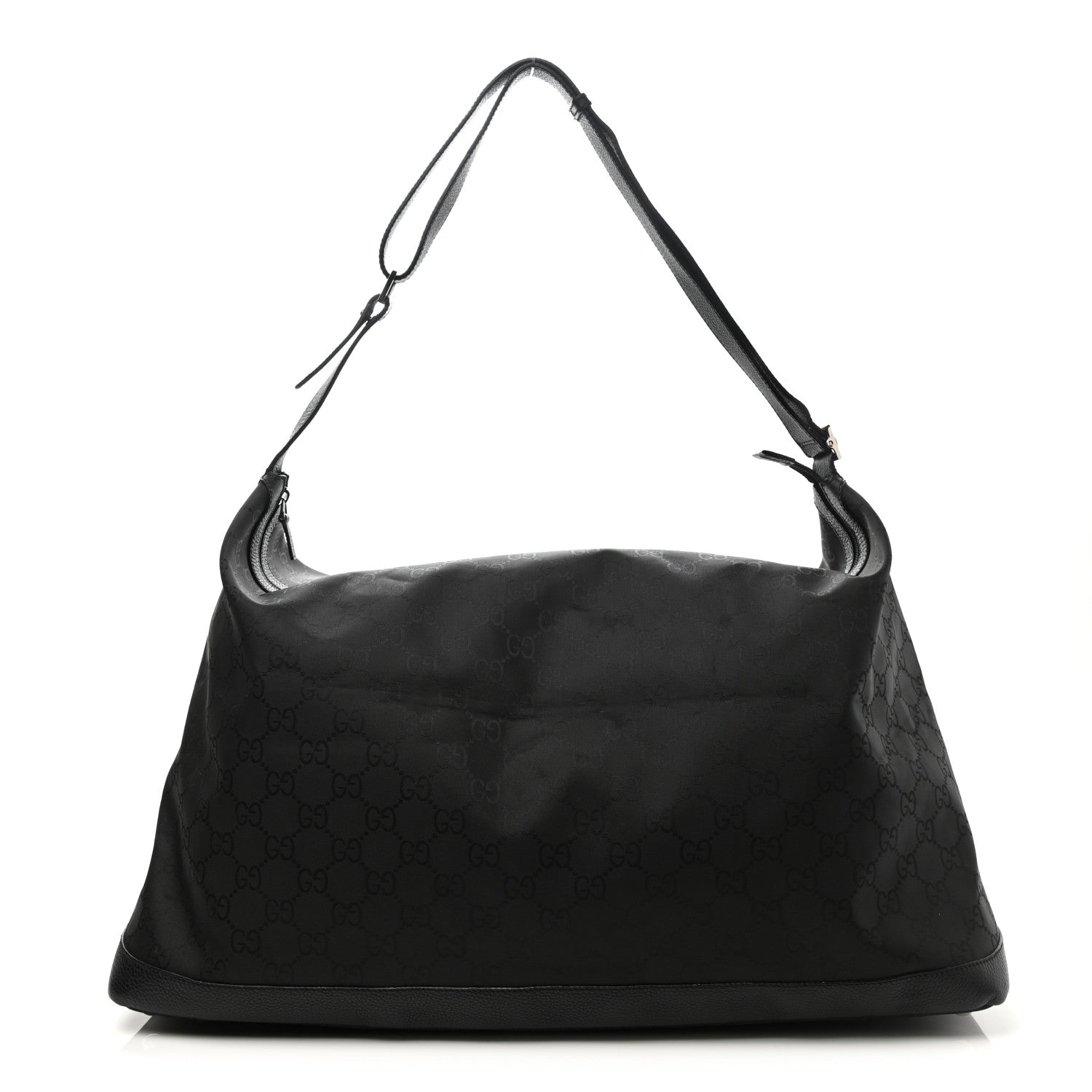 Gucci Nylon Monogram Travel Hobo Black 1 of 11
